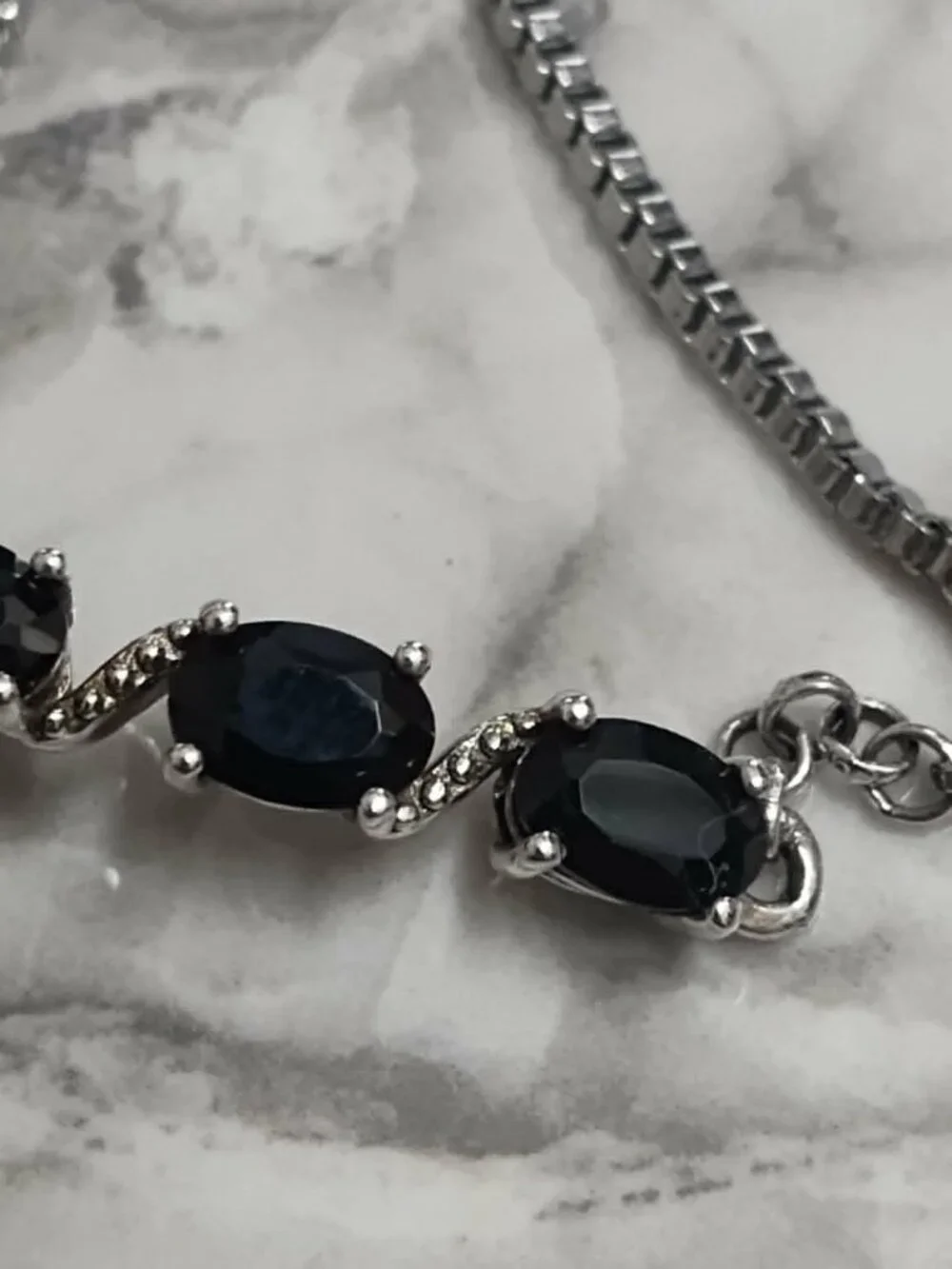 Black Spinel 5-stone bolo bracelet